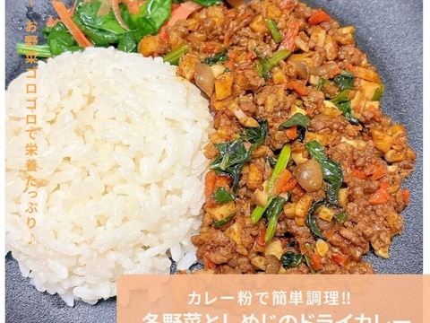 冬野菜ときのこのドライカレー